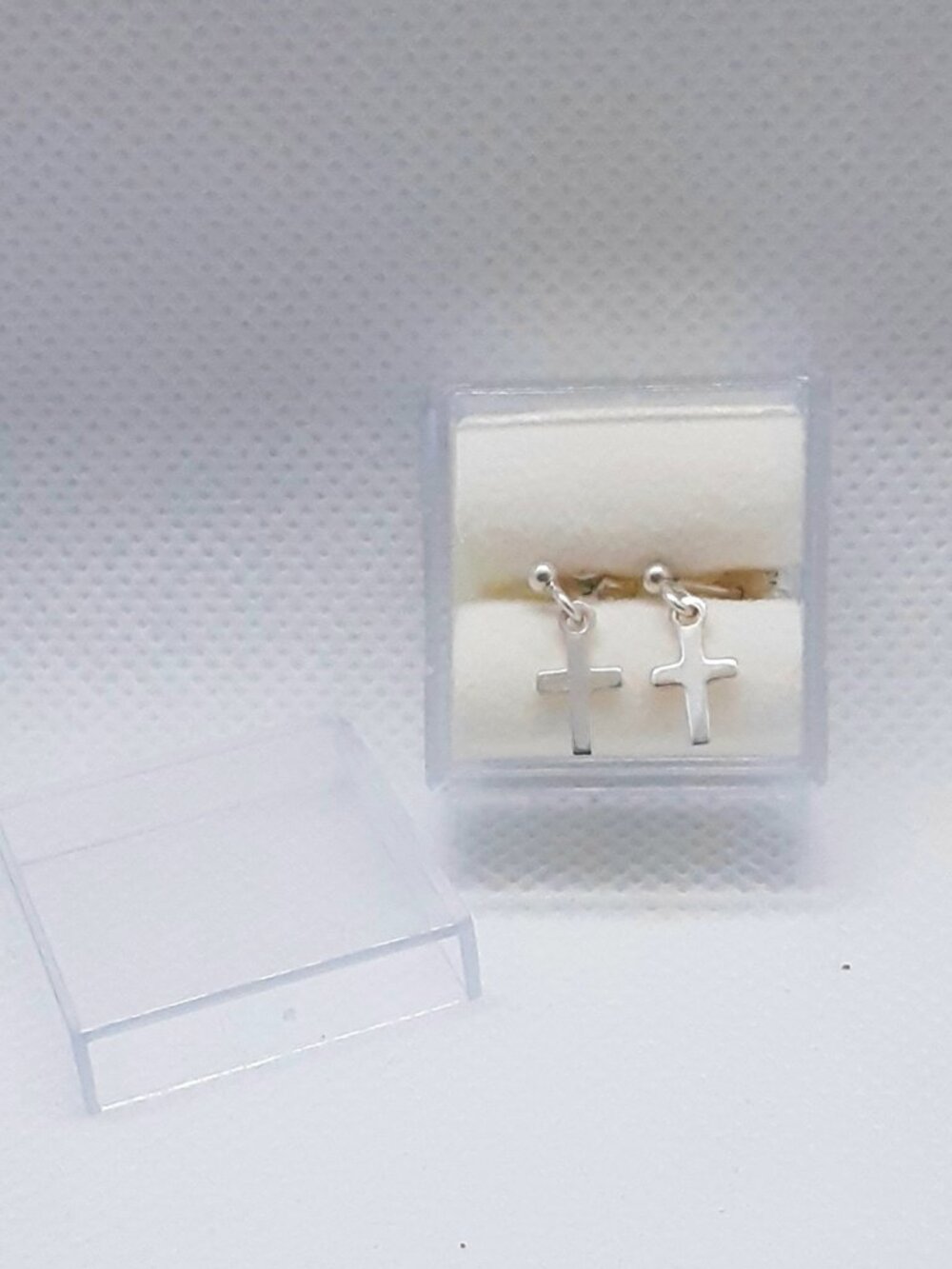 Host Pick!!  NEW Infant sterling silver cross post earrings - Picture 7 of 7